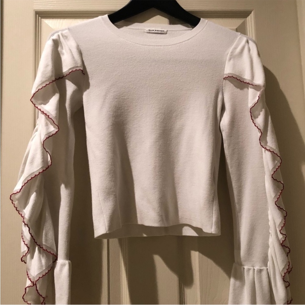 Club Monaco Sweater with Ruffles - Picture 3 of 5